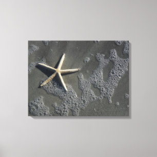 Kanvastrycket Beach Starfish Canvastryck