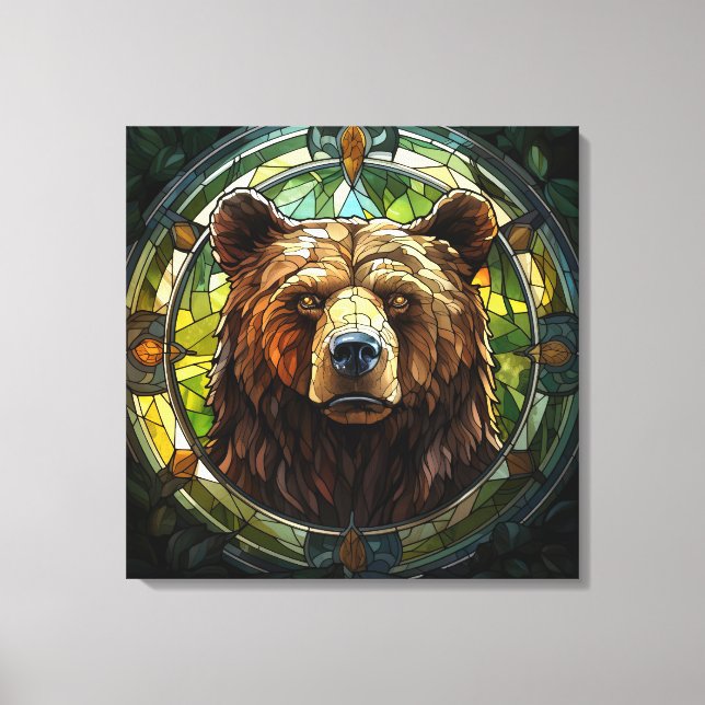 Kanvastrycket Bear Canvastryck (Framsida)