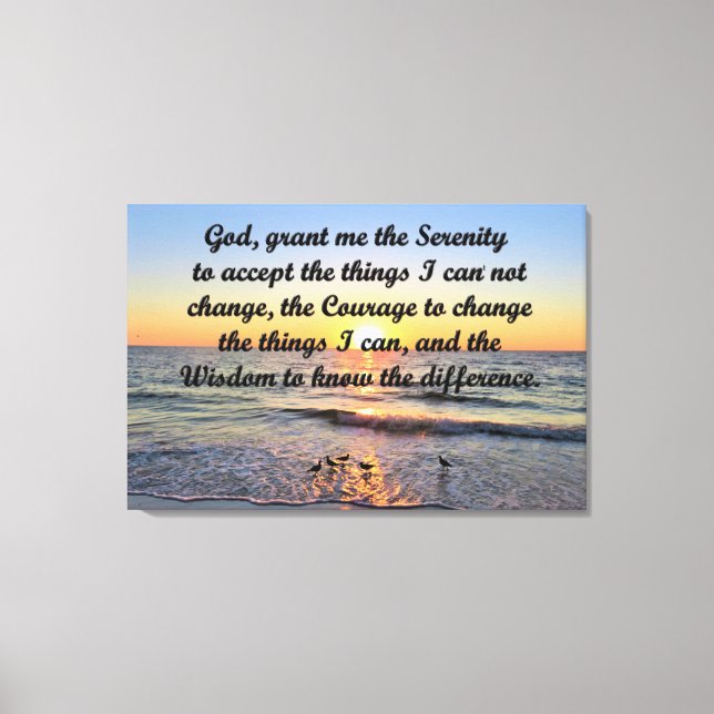 KANVASTRYCKET BEAUTIFUL SUNRISE SERENITY PRAYER CANVASTRYCK (Framsida)