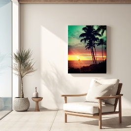 Kanvastrycket Bevackra Hawaiian Sunset Stretch Canvastryck