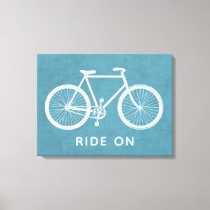 Kanvastrycket Bicycle Quote Turcos Blue Art Canvastryck