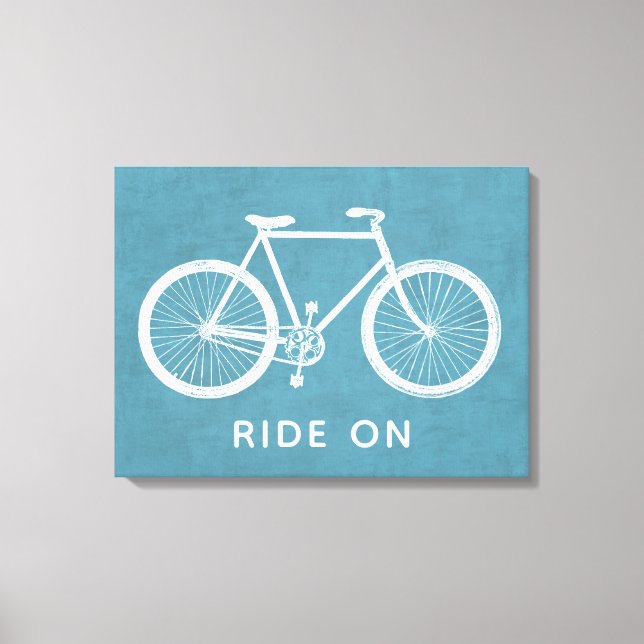 Kanvastrycket Bicycle Quote Turcos Blue Art Canvastryck (Framsida)