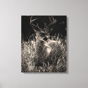Kanvastrycket Big Meadows Buck Stretched Canvastryck