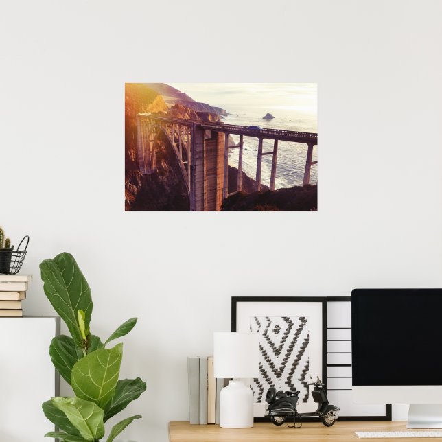Kanvastrycket Bixby bridge Poster (Hemmakontoret)