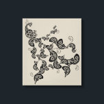 Kanvastrycket Black Blommigt Peacock Deco Art Canvastryck<br><div class="desc">Svart Blommigt för bohemisk Vintage. Den här utformningen illustrerar en stiliserad bho black blommigt peace med en elegant svan som består av paisley-former som är dekorerade med blommor. Designad av tjock*fa*tin. Enkel att anpassa med egen text, bild eller bild. Kontakta tjock*fa*tin direkt om du vill ha anpassningsbar. Avgifter för anpassningsbar...</div>