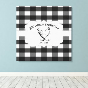 Kanvastrycket Black Buffalo Play Farm Chicken Canvastryck