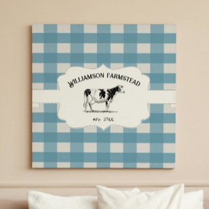 Kanvastrycket Blue Buffalo Play Farm Cow Canvastryck