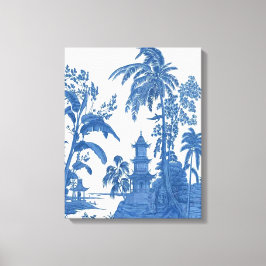 Kanvastrycket Blue White Chinoiserie Wall Art Deco Canvastryck