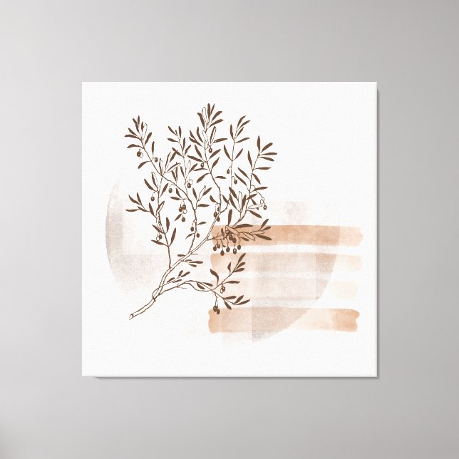 Kanvastrycket Bohemian Stil Abstrakt Blommigt Art Canvastryck (Framsida)