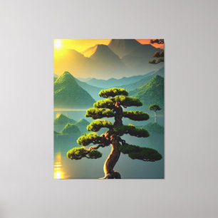 Kanvastrycket Bonsai Träd Canvastryck