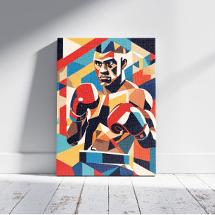 Kanvastrycket Boxer Cubism Canvastryck