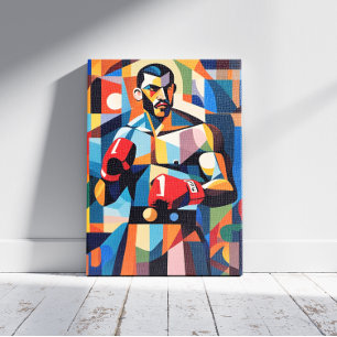 Kanvastrycket Boxer Cubism Canvastryck