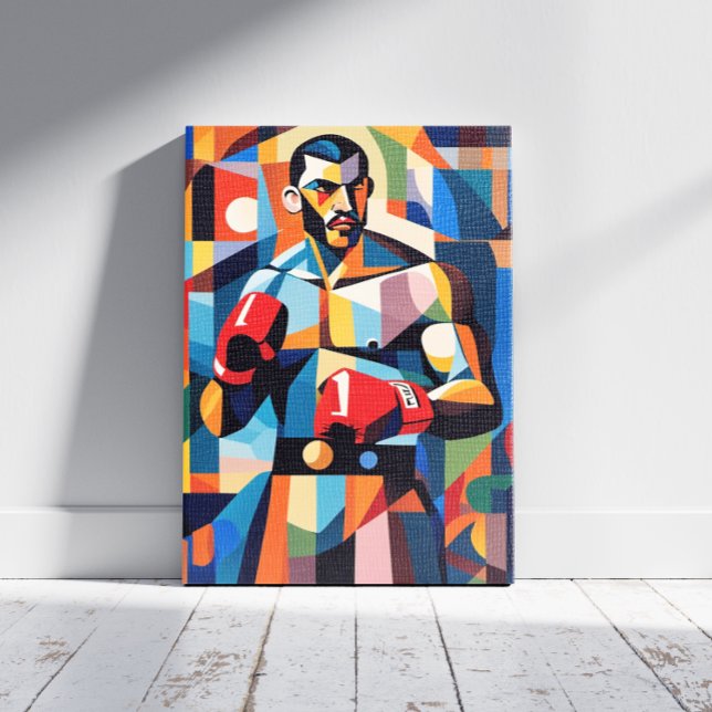 Kanvastrycket Boxer Cubism Canvastryck (Skapare uppladdad)