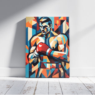 Kanvastrycket Boxer Cubism Canvastryck