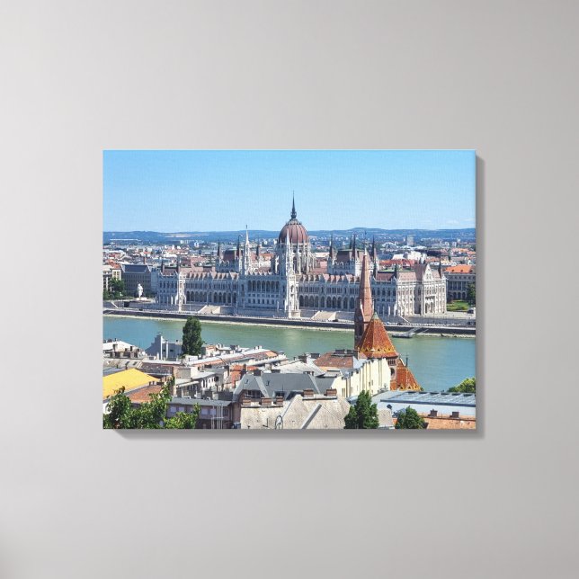Kanvastrycket Budapest Ungerns parlament Canvastryck (Framsida)