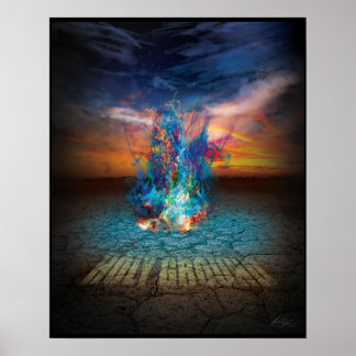 Kanvastrycket Burning Bush Poster