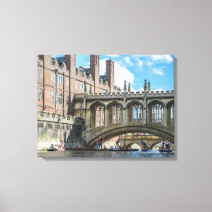 Kanvastrycket Cambridge Bridge of Sighs view Canvastryck