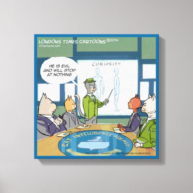 Kanvastrycket Cats Natural Enemy Funny Canvastryck (Framsida)