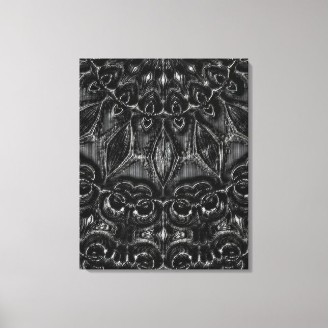 Kanvastrycket Charcol Mandala Canvastryck (Framsida)