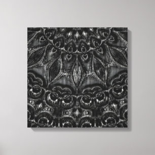 Kanvastrycket Charcol Mandala Canvastryck