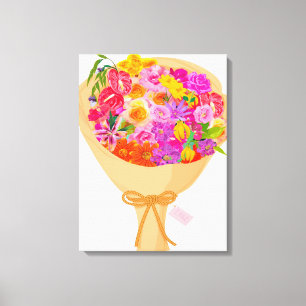 Kanvastrycket Colorful Flowers Bouquet Canvastryck
