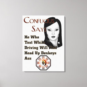 Kanvastrycket Confucius Says Canvastryck