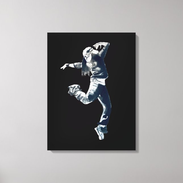 kanvastrycket coola hip hop dancer art canvastryck (Framsida)