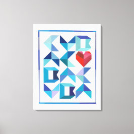 Kanvastrycket Cuban Heart Stretched Canvastryck