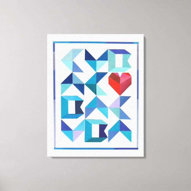 Kanvastrycket Cuban Heart Stretched Canvastryck (Framsida)