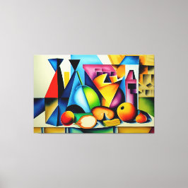 Kanvastrycket Cubist still Life Canvastryck