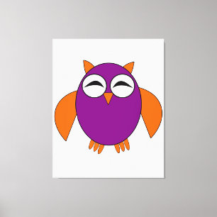 Kanvastrycket Cute Halloween Uggla Canvastryck