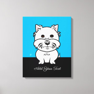Kanvastrycket Cute Westie Hund Canvastryck