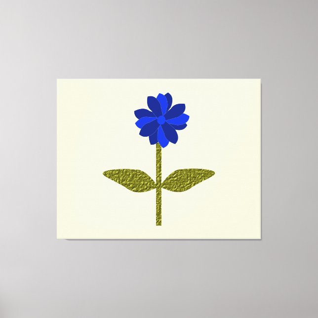 Kanvastrycket daisy Ocean Blue Canvastryck (Framsida)