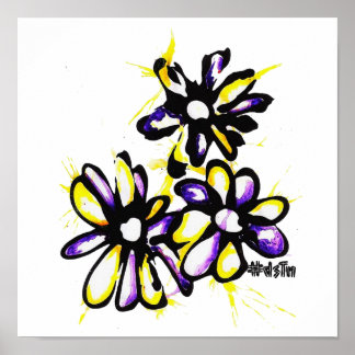 Kanvastrycket daisy poster