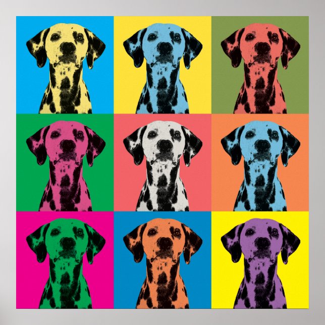 Kanvastrycket Dalmatien Pop-Art Poster (Framsidan)