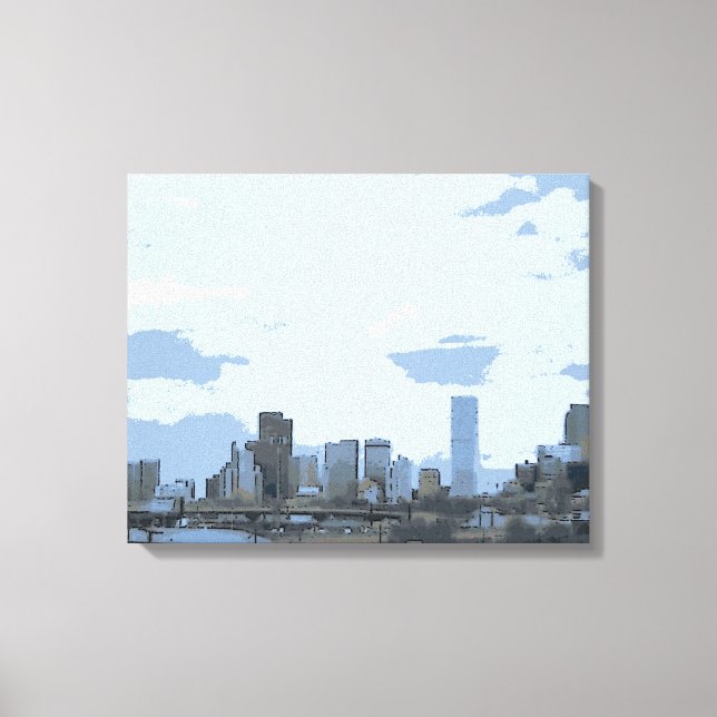 Kanvastrycket Denver Colorado artistic skyline Canvastryck (Framsida)