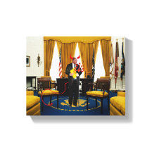 Kanvastrycket djävulen Donald Trump Stealing Docum