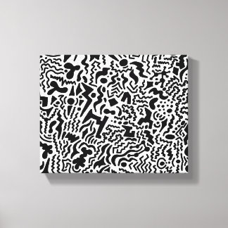 Kanvastrycket Doodle Art Stretched Canvastryck