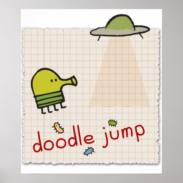 Kanvastrycket Doodle Jump Poster (Framsidan)