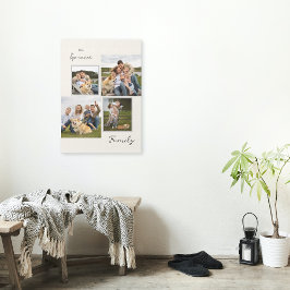 Kanvastrycket elegant Family Photos Collage Decor Canvastryck