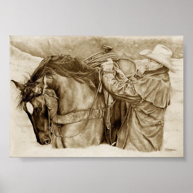 Kanvastrycket Ett för jobb Poster (Framsidan)