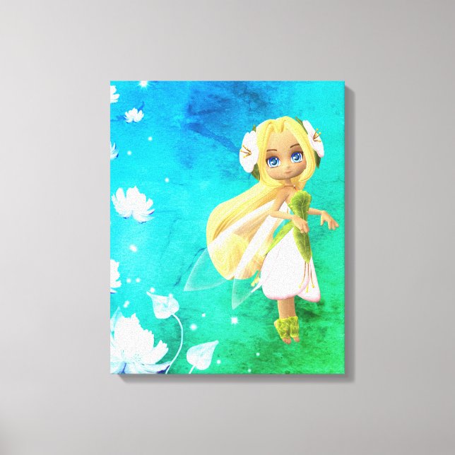 Kanvastrycket Fairy Blommigt Wall Art  Canvastryck (Framsida)