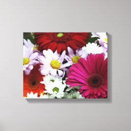 Kanvastrycket Färga Daisy Canvastryck