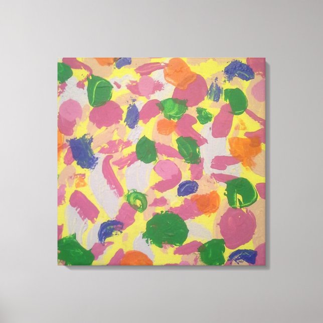 Kanvastrycket Färgfläcksbilder på Abstrakten  Canvastryck (Framsida)