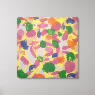 Kanvastrycket Färggrafik på Abstrakten Bruschlinje Canvastryck