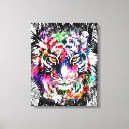 Kanvastrycket Färgnyger | Big Tiger Art-utskrift Canvastryck