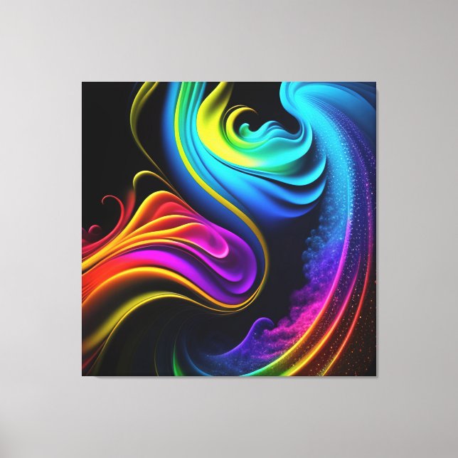 Kanvastrycket Färgplatta kontur för abstrakt Canvastryck (Framsida)