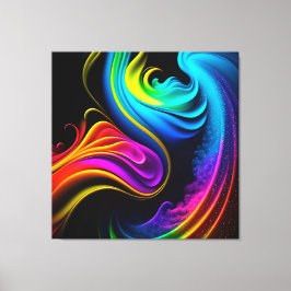 Kanvastrycket Färgplatta kontur för abstrakt Canvastryck