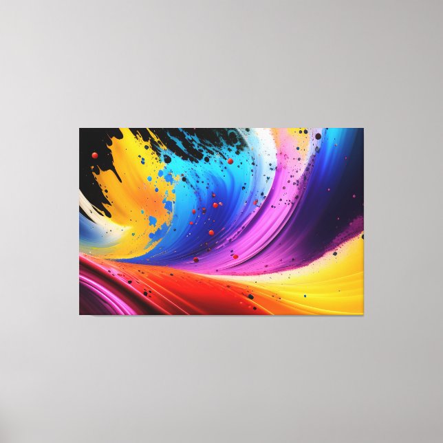 Kanvastrycket Färgplatta kontur för abstrakt Canvastryck (Framsida)