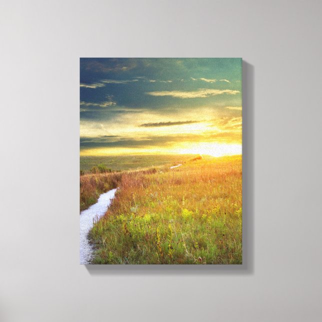 Kanvastrycket Fine Art - Konza Prairie Canvastryck (Framsida)